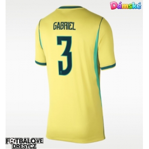 Brazílie Gabriel Magalhaes #3 Dámské Domácí Dres MS 2026 Krátký Rukáv Brazílie Gabriel Magalhaes #3 Dámské Domácí Dres MS 2026 Krátký Rukáv